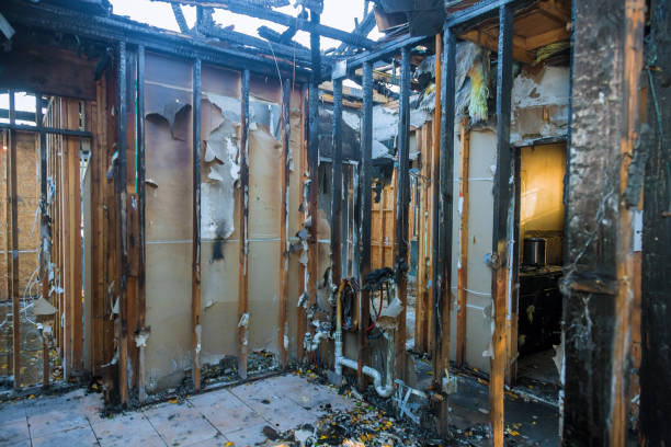 Professional Fire Damage Restoration technician working in Mariemont, OH